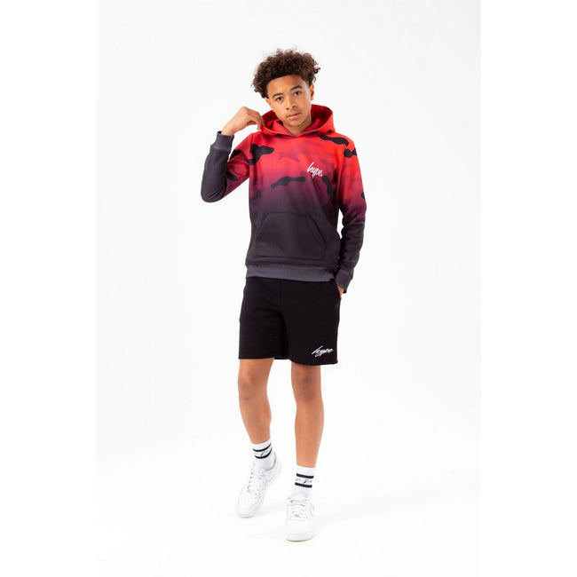 Red-Black - Side - Hype Boys Camo Fade Script Hoodie