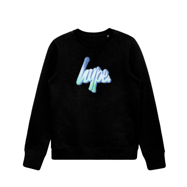 Black - Front - Hype Childrens-Kids Glow Script Sweatshirt
