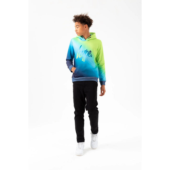 Lime-Blue - Side - Hype Boys Fade Hoodie