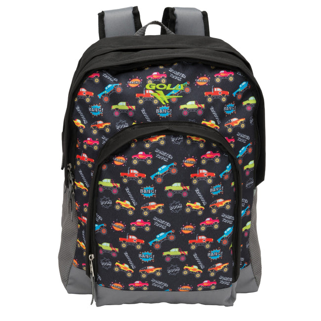 Black-Gray - Front - Gola Monster Trucks Knapsack