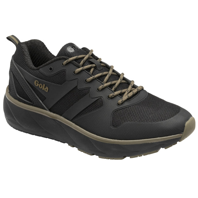 Black-Khaki - Front - Gola Mens Thunder Sneakers
