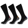 Gray-Assorted - Front - Mens Longer Length Wool Blend Functional Work Socks (3 Pairs)