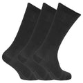 Black - Front - Simply Essentials Unisex Bamboo Non-Binding Extra Wide Diabetic Socks (3 Pairs)