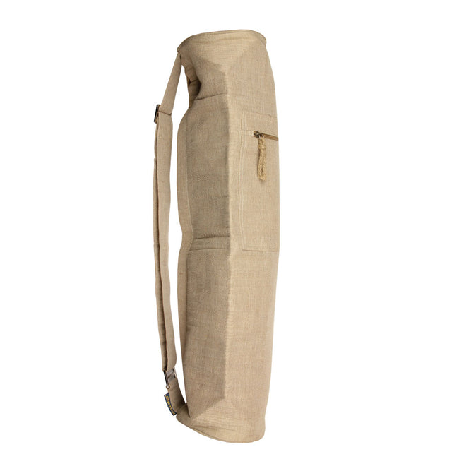 Natural - Front - Yoga-Mad Jute Yoga Mat Bag