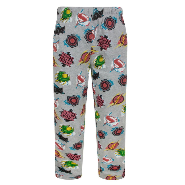 Gray - Back - Justice League Mens Loungepants