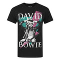 Black - Front - David Bowie Official Mens Thunder T-Shirt