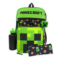 Black-Green - Front - Minecraft TNT Creeper Knapsack Set (Pack of 5)