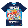 Navy - Front - Yo-Kai Watch Boys Panel T-Shirt
