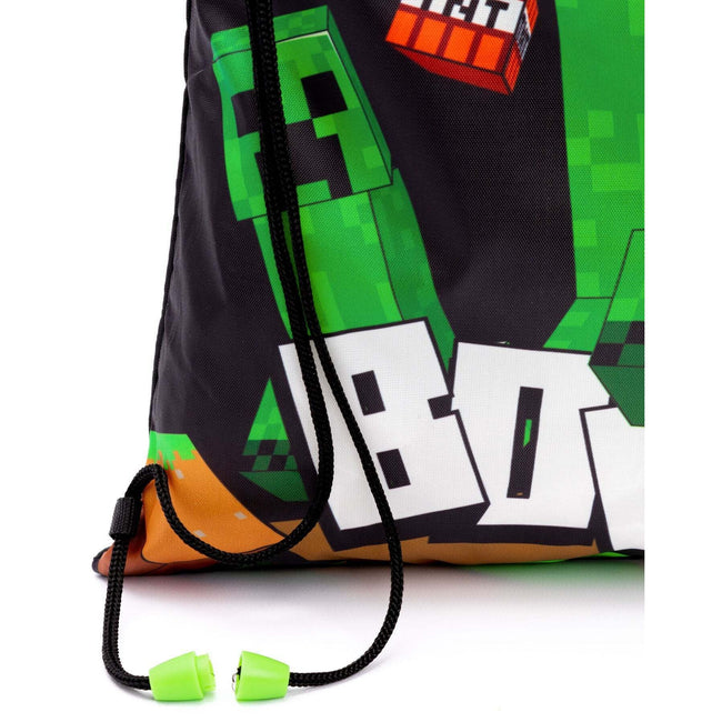 Black-Green-White - Pack Shot - Minecraft Boom Bag