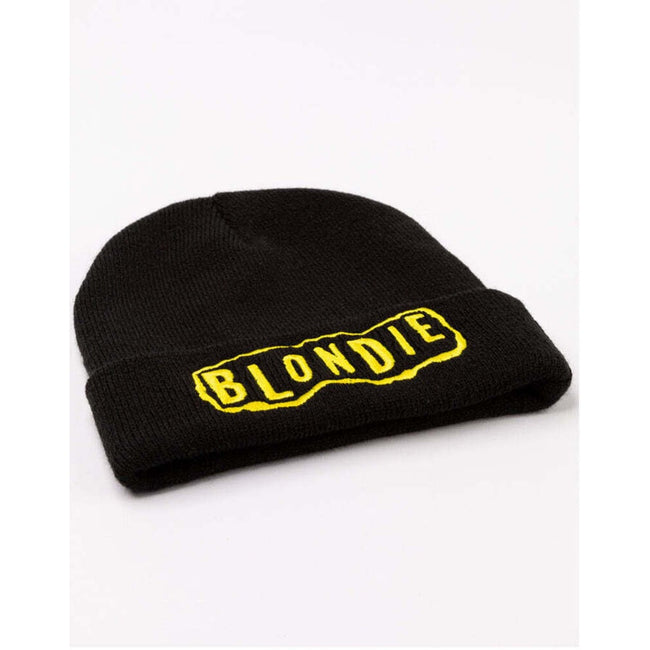 Black - Close up - Blondie Logo Beanie