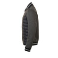 Charcoal Marl-Black - Back - SOLS Unisex Volcano Padded Jacket
