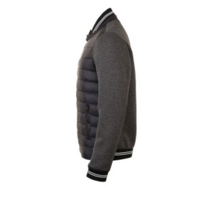 Charcoal Marl-Black - Back - SOLS Unisex Volcano Padded Jacket