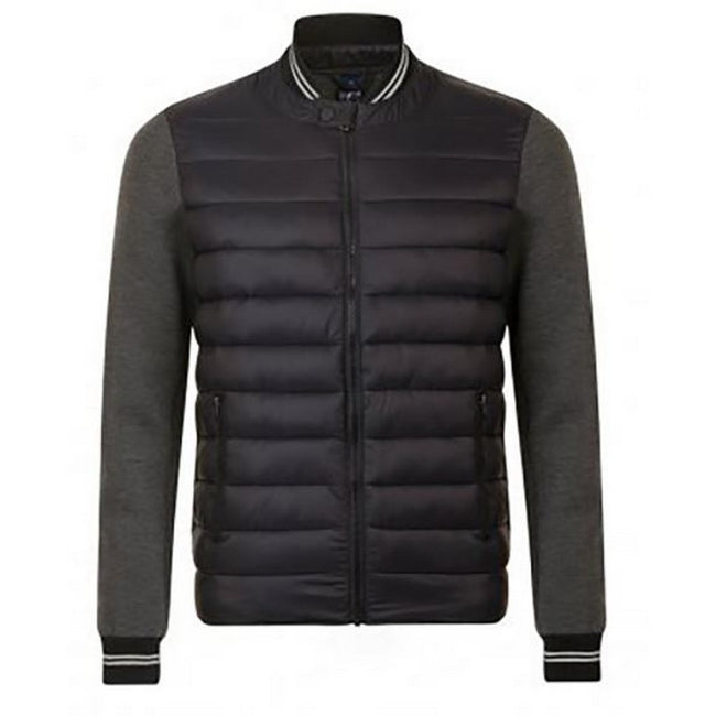 Charcoal Marl-Black - Front - SOLS Unisex Volcano Padded Jacket