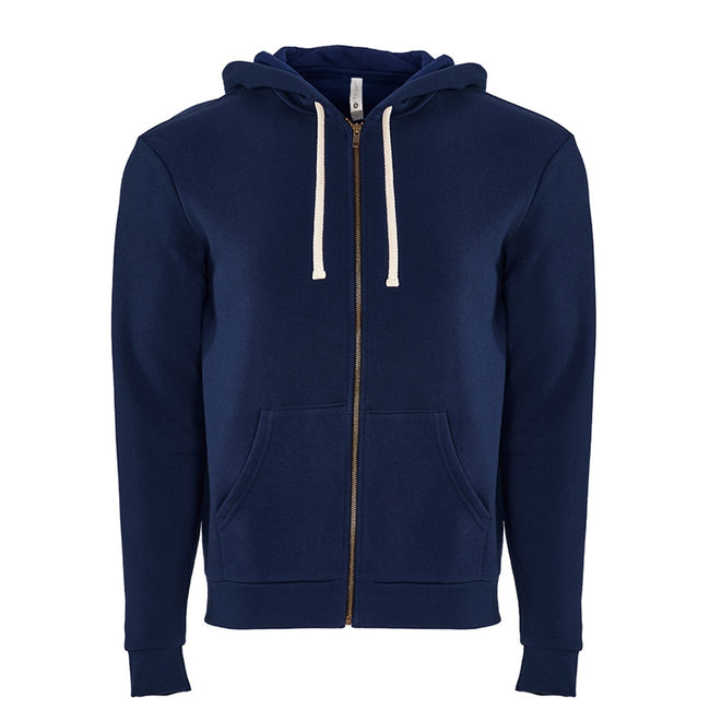 Midnight Navy - Front - Next Level Unisex Fleece Zip Hoodie