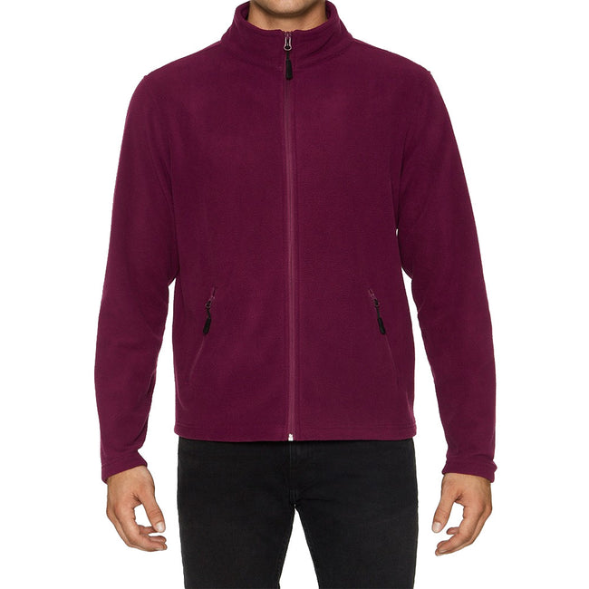 Maroon - Back - Gildan Mens Hammer Micro Fleece Jacket