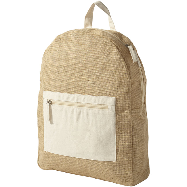 Natural - Front - Bullet Jute Backpack
