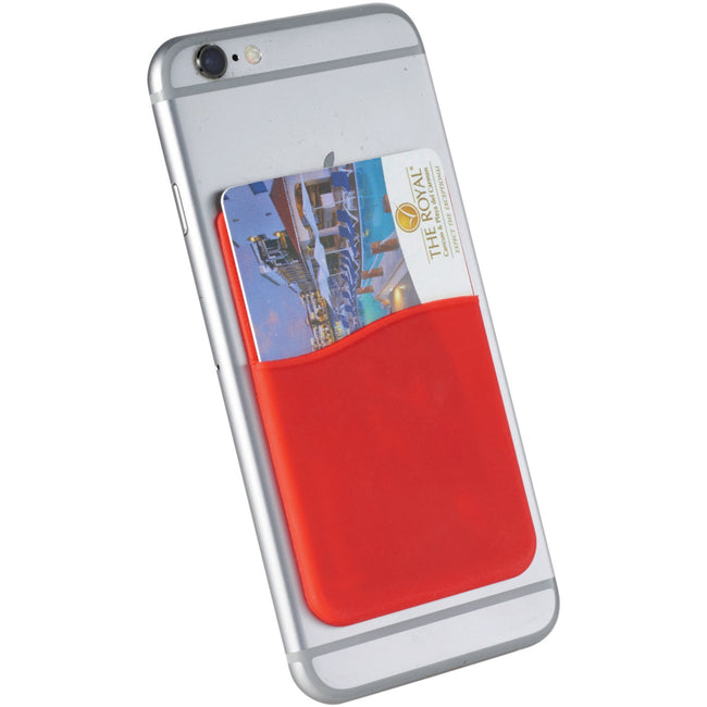 Red - Front - Bullet Slim Silicone Card Wallet
