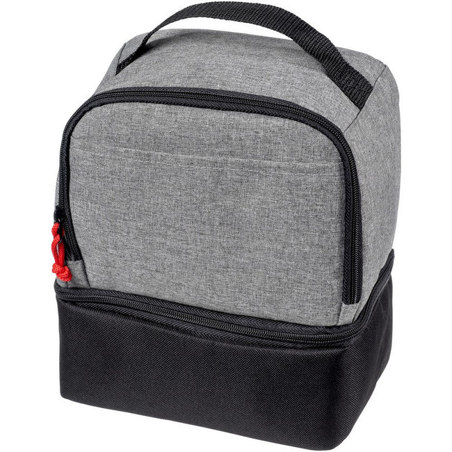 Solid Black-Graphite - Front - Dual Cube Lunch Cooler Bag
