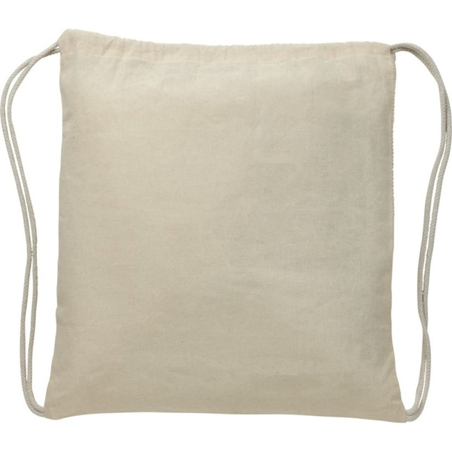 Natural - Back - Bullet Maine Cotton Backpack