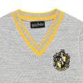 Gray - Side - Harry Potter Boys Hufflepuff House Knitted Sweater