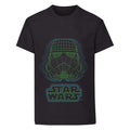 Black - Front - Star Wars Boys Wireframe Stormtrooper Helmet T-Shirt