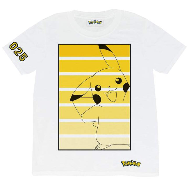 White - Side - Pokemon Boys 025 Pikachu T-Shirt
