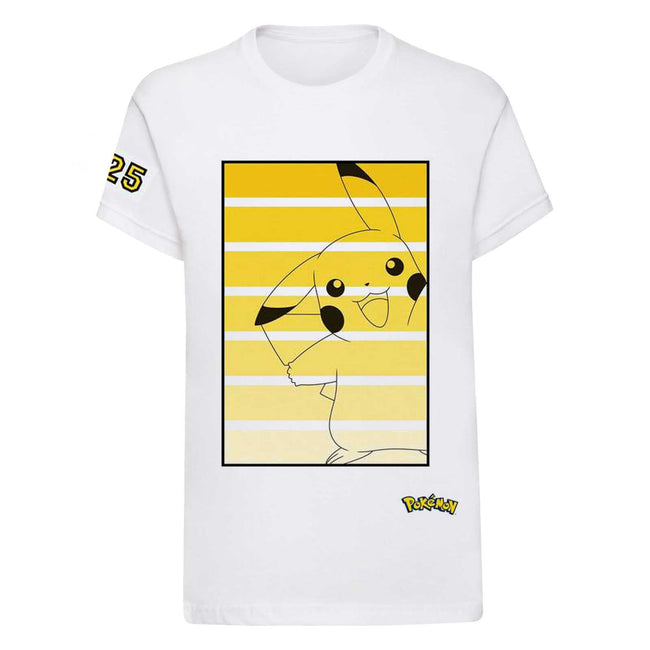 White - Front - Pokemon Boys 025 Pikachu T-Shirt