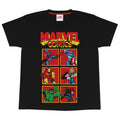 Black - Side - Marvel Boys Heroes Tile T-Shirt