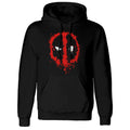 Black - Front - Deadpool Mens Splat Face Logo Hoodie