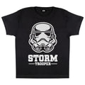 Black - Side - Star Wars Boys Stormtrooper Mask T-Shirt