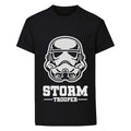 Black - Front - Star Wars Boys Stormtrooper Mask T-Shirt