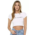 White - Side - Friends Girls Logo Crop Top