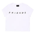 White - Lifestyle - Friends Girls Logo Crop Top