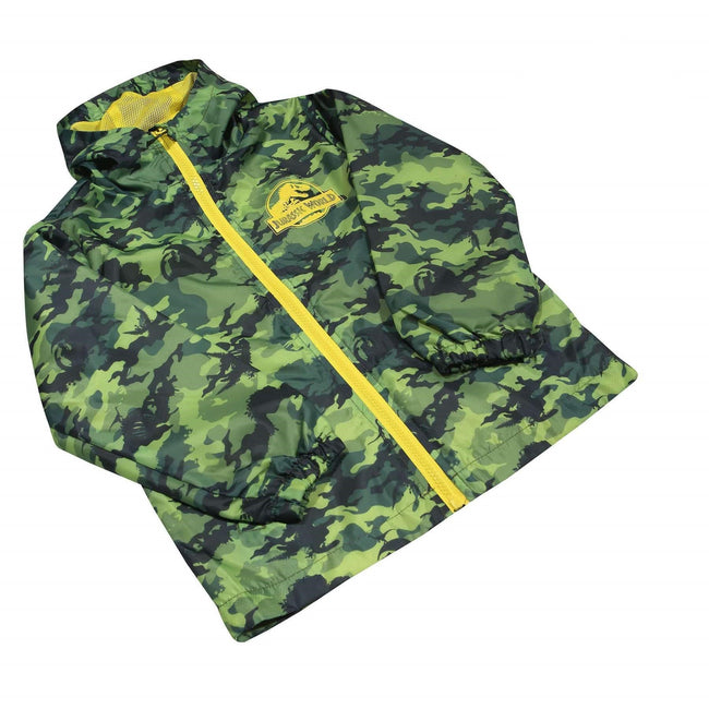 Green - Lifestyle - Jurassic World Girls Camo Logo Raincoat