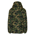 Green - Side - Minecraft Girls AOP Creeper Camo Puffer Jacket