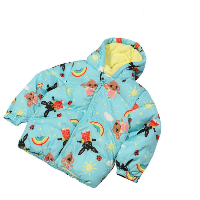 Blue-Multicolored - Back - Bing Girls Characters Puffer Jacket