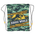 Forest Green-Yellow - Front - Jurassic World Girls Logo Drawstring Bag