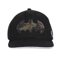 Black - Front - Batman Boys Camo Logo Baseball Cap