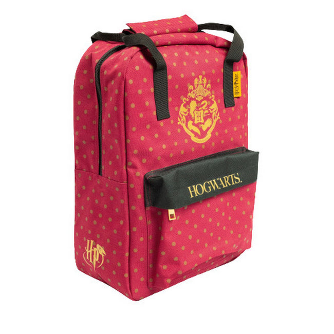 Burgundy-Gold - Back - Harry Potter Girls Hogwarts Crest Knapsack