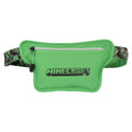 Green-Black - Front - Minecraft Boys Camo Creeper Bum Bag