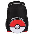 Black-Red-White - Front - Pokemon Girls Catch Em All Pokeball Knapsack