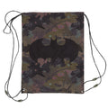 Black - Front - Batman Girls Camo Logo Drawstring Bag