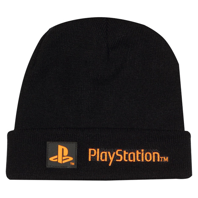 Black - Front - Playstation Boys Logo Beanie