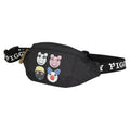 Black-White - Front - Piggy Boys Characters Bum Bag