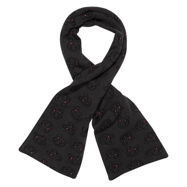 Black - Front - Piggy Boys Face All-Over Print Scarf