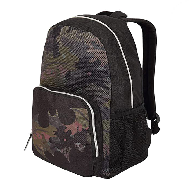 Green-Black - Back - Batman Girls Camo Knapsack