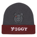 Gray-Maroon-White - Front - Piggy Boys Face Beanie