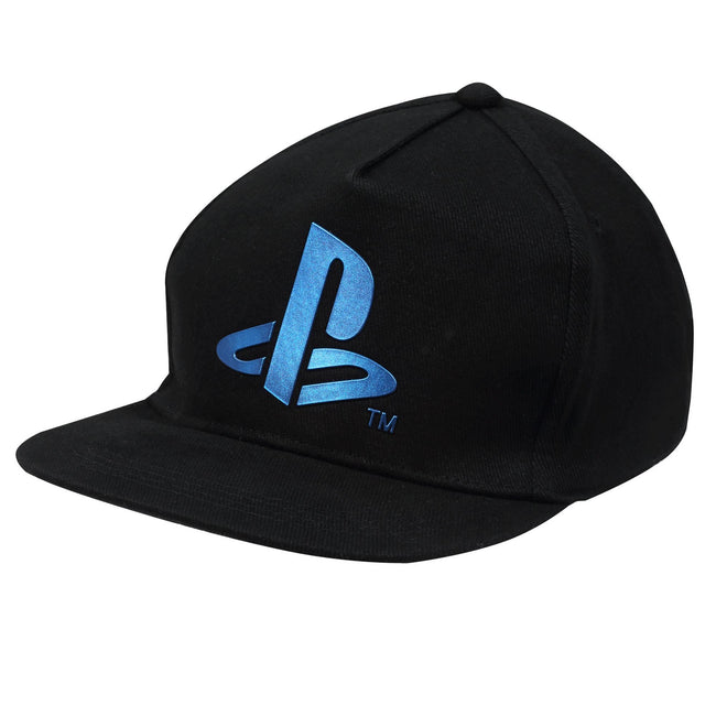 Black - Front - Playstation Boys Metallic Baseball Cap
