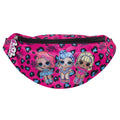 Pink-Black-Blue - Front - LOL Surprise Girls Character Bum Bag