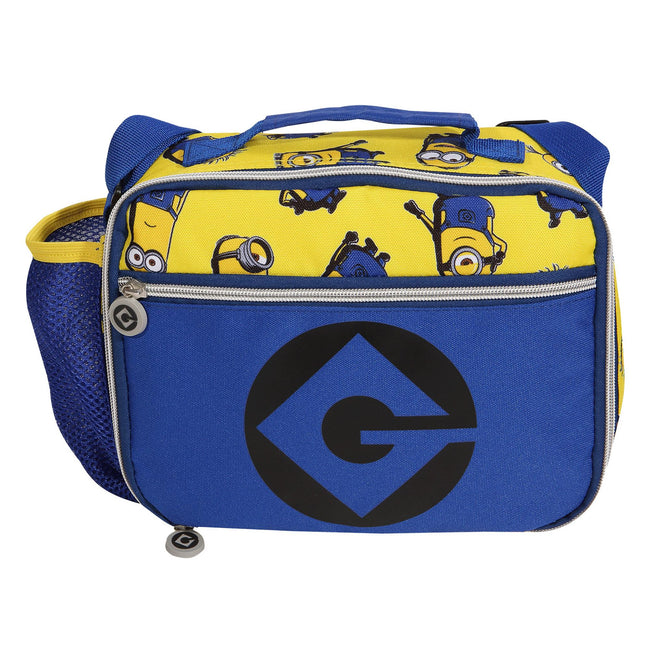 Yellow-Blue - Front - Minions Boys Characters Lunch Bag